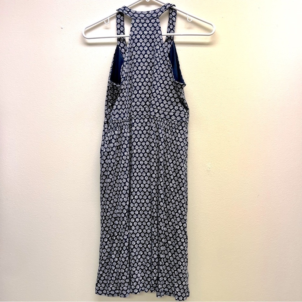 Ann Taylor LOFT Navy Blue White Sleeveless Mini Dress Women's Size S - Picture 6 of 9
